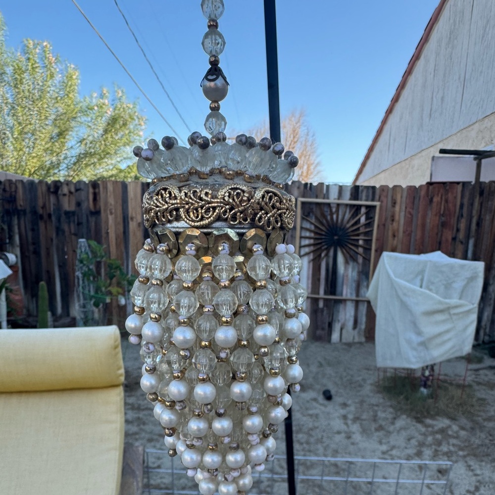 Source Unknown Pearl and Gold Beaded Ornament
